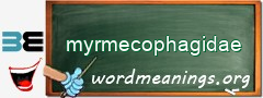 WordMeaning blackboard for myrmecophagidae
